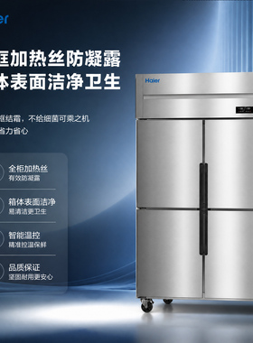 海尔冷藏冷冻双温不锈钢冷柜冰柜