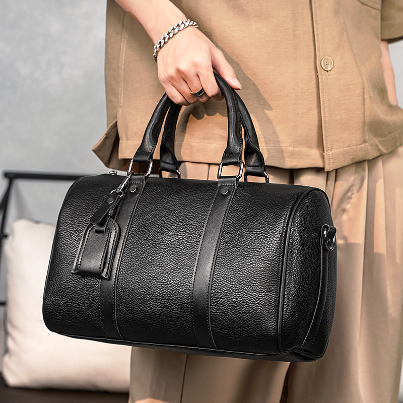 设计师品牌真皮手提包高品质轻奢牛皮男款波士顿包包单肩包斜挎包,淘宝优惠券,粉丝福利购,淘宝优惠卷