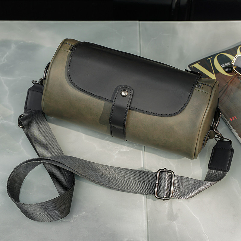 时尚潮流小包男单肩包街头潮牌圆筒包复古斜挎包2025新款小背包,淘宝优惠券,粉丝福利购,淘宝优惠卷