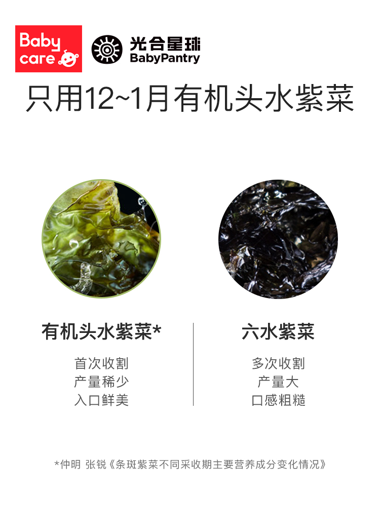 babycare不加盐海苔3岁+光合星球儿童零食海苔鲜脆海苔送婴儿食谱-图0