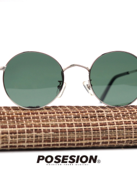 POSESION金属轻款小脸近视墨镜女复古偏光太阳镜有度数太阳眼镜男