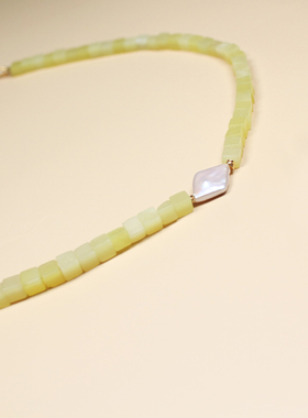 石玥暖阳柠檬玉女少女锁骨链项链