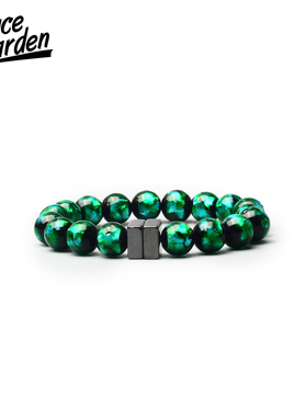 钛钢琉璃情侣手链