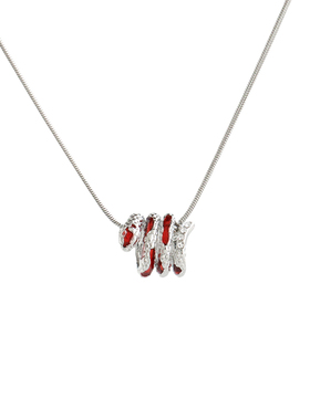 Esakoochi灵蛇原创设计蛇形项链小众设计轻奢风红色锁骨链送礼物