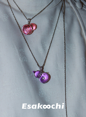 Esakoochi宝葫芦项链~原创设计小众新中式玄学毛衣链福禄锁骨链
