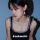 Esakoochi Taboo Series~Original personality trendy and cool cross necklace for women ins dark clavicle chain cold style
