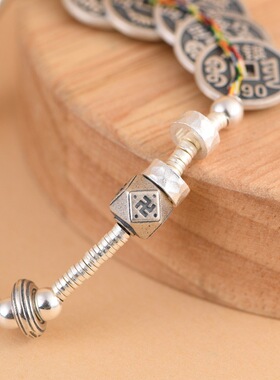 S925银复古diy手工编绳盘缠手链