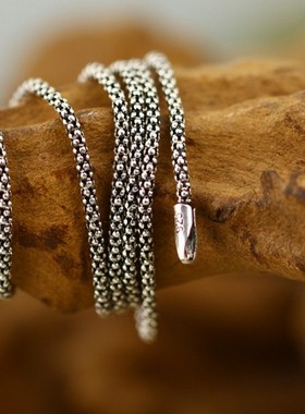 纯银复古时尚风百搭镂空项链