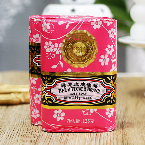蜂花玫瑰香皂125g 蜂花玫瑰皂经典传承/蜂花檀香厂制皂 - 图1
