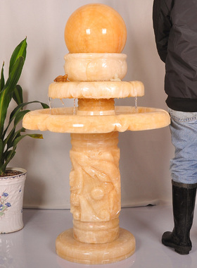 万宝天然大型流水喷泉落地摆件