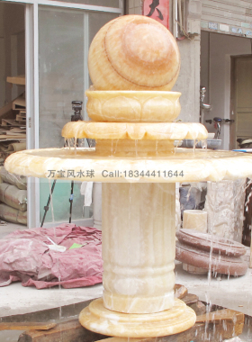 流水喷泉开业结婚礼物天然石头