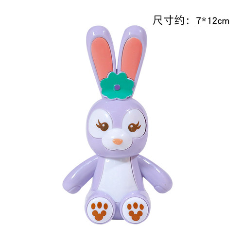 紫色兔子儿童生日蛋糕装饰摆件网红创意女孩卡通兔子蛋糕装饰玩偶 - 图3