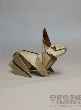 立体折纸兔子复活节摆件装饰品