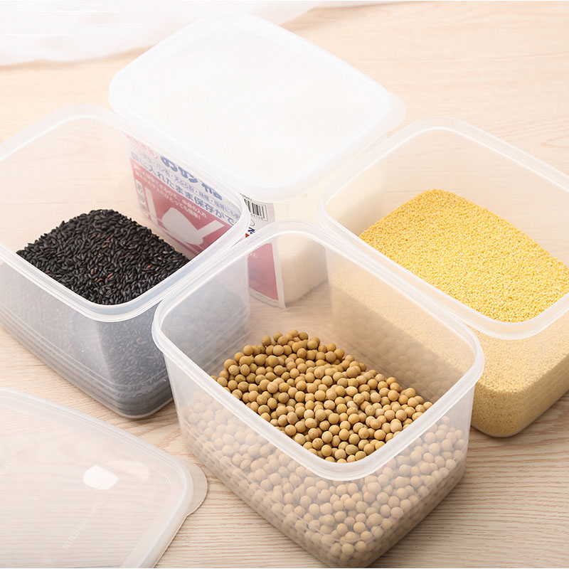日本進口塑料雜糧密封罐儲物罐食品收納盒防潮防漏麵粉砂糖罐組合