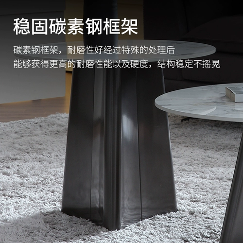 Итальянский легкий роскошный рок-стол круглый круглый сталь из нержавеющей стали специального размера круглый и низкий уровень комбинированного чайного дома современный прост