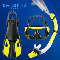 New Adult Snorkeling Triple Treasure Suit Deep Diving Glasses Full Dry Howl Adjustment Short Footed Swimming Frog Shoes