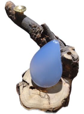 天然无优化蓝玉髓挂坠