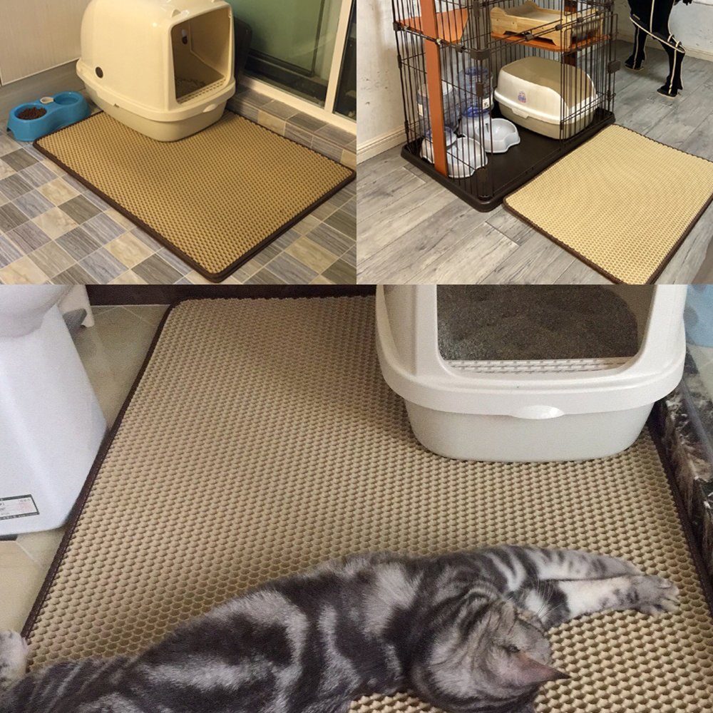 加厚双层可拆卸猫砂垫防带出厕所蹭脚控砂板猫蹭脚垫子 送逗猫棒 - 图2