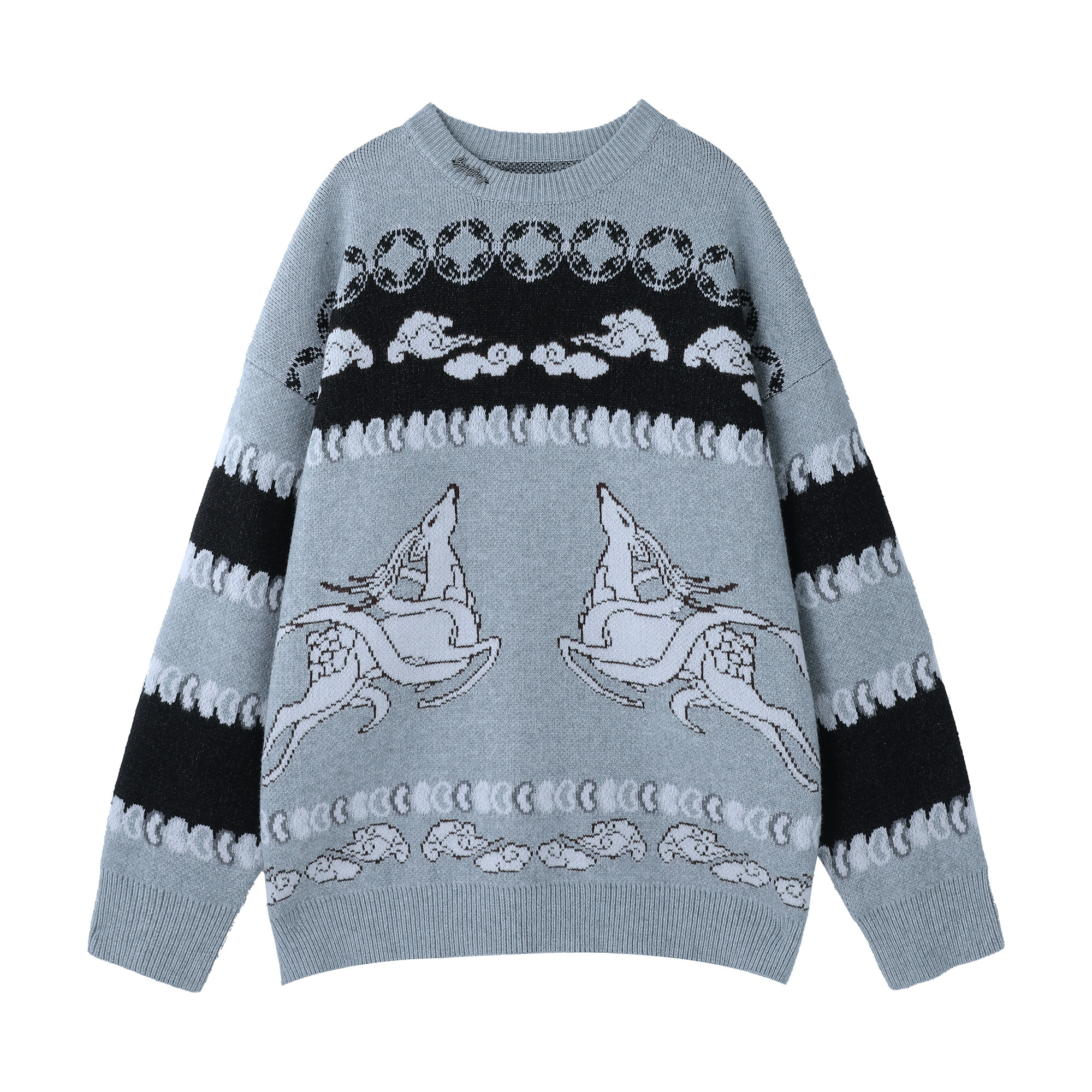 【新年款】BJHG不计后果红色毛衣男款秋冬季设计感套头针织毛衣女,淘宝优惠券,粉丝福利购,淘宝优惠卷