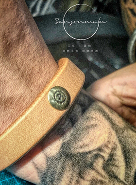 手工定制皮手环原创日本栎木复古