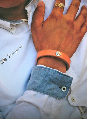 手工特色情侣牛皮纯银原创手腕