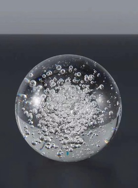 现代简约轻奢飞碟水晶球家居摆件
