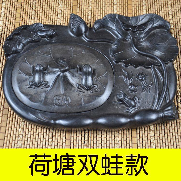 墨海练习毛笔砚台带盖仿古斋选文房四宝得问澄泥砚青蛙学生用,淘宝优惠券,粉丝福利购,淘宝优惠卷