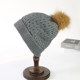 Woolen hat casual European and American women's winter woolen hat plus velvet