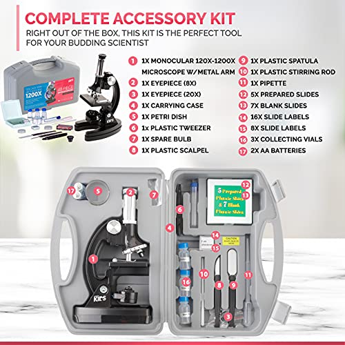 AmScope-KIDS M30-ABS-KT1 Beginner Microscope Kit  LED and Mi - 图1