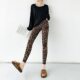 Leopard print shark pants ກາງເກງຂອງແມ່ຍິງໃສ່ໃນລະດູຮ້ອນ ເສື້ອຢືດບາງໆ