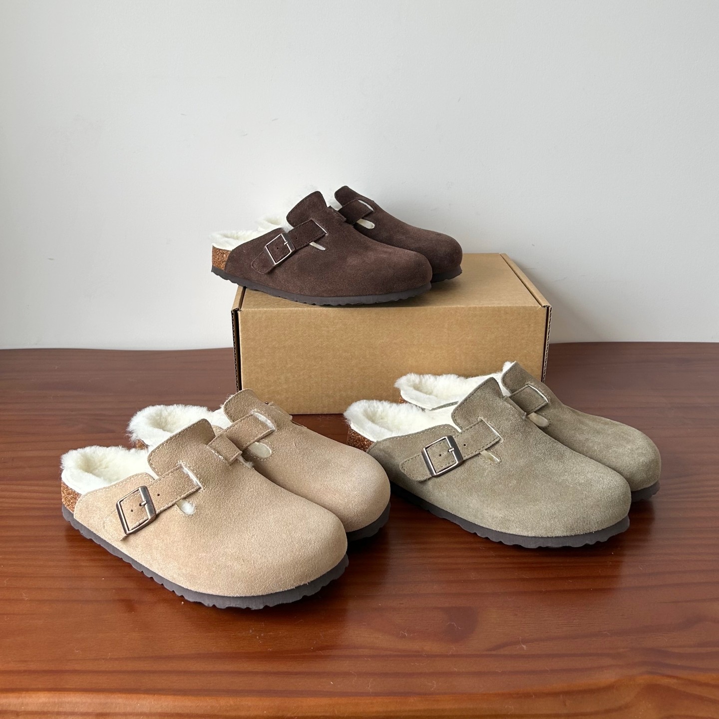 河南桑坡勃肯鞋真皮羊毛羊皮毛一体毛毛包头拖鞋男女鞋秋冬季半拖,淘宝优惠券,粉丝福利购,淘宝优惠卷