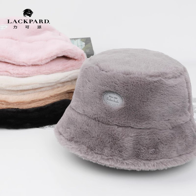 lackpard帽子女秋冬渔夫帽保暖韩版防寒加厚大檐小众水桶帽盆帽潮