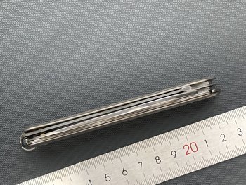 Tc4 titanium handle 111mm Swiss Army Knife 0.8413 single toothed blade sentry ເພີ່ມຂຶ້ນ ເຫັນເຄື່ອງມືນອກ