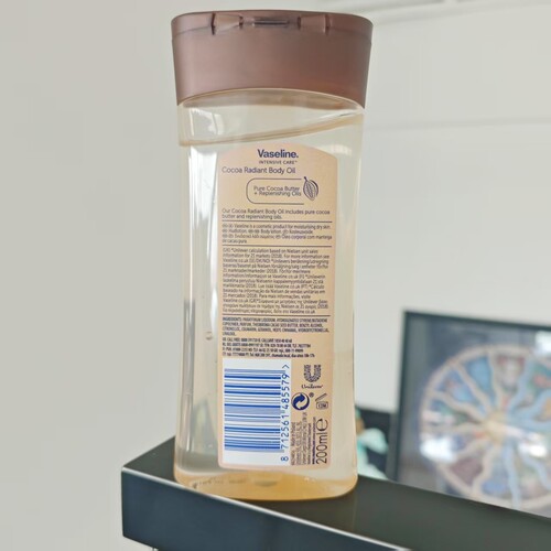 英国本土Vaseline Cocoa Radiant Body Oil凡士林可可身体油200ml - 图0