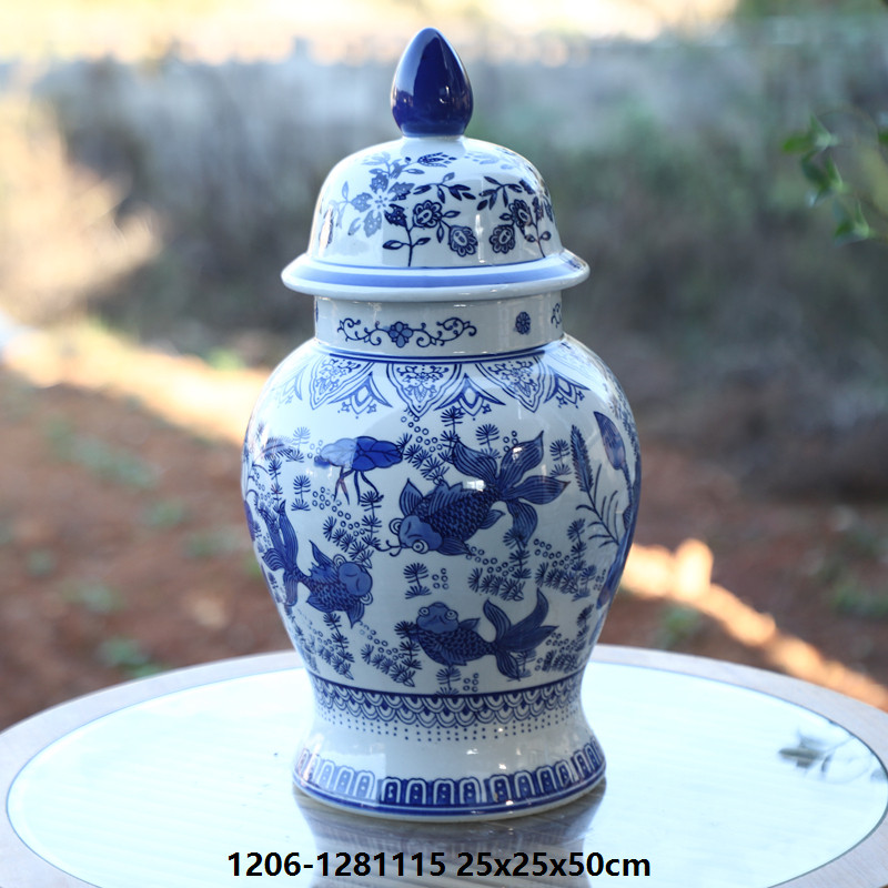 外贸复古陶瓷高温青花瓷器花瓶装饰品玄关书架古董风摆件工艺品,淘宝优惠券,粉丝福利购,淘宝优惠卷