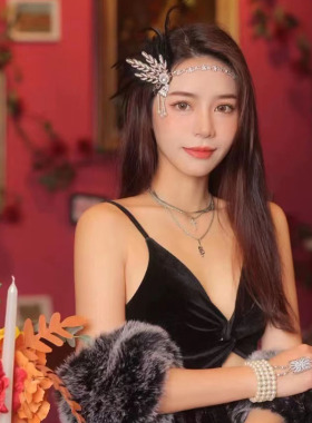 盖茨比头饰1920发带羽毛复古发饰