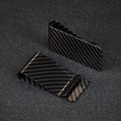 Carbon Fiber Money Clip 碳纤维钱夹100%纯碳纤欧美流行款 - 图0