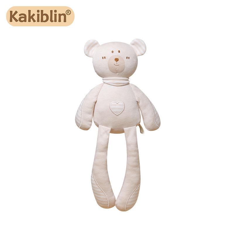 婴儿有机棉陪睡觉安抚公仔动物宝宝陪睡玩偶纯棉玩具0-1岁可入口 - 图3