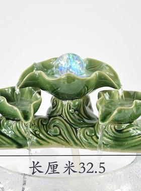 diy养鱼缸喷泉玻璃陶瓷石槽