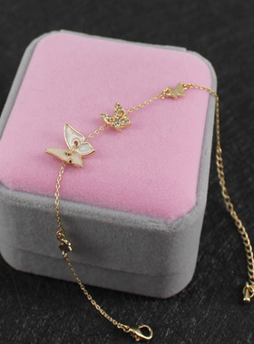 清新蝴蝶造型手链时尚大方甜美手镯气质韩式潮款个性少女风手饰品