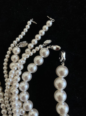 年少不懂珍珠美~925银扣 施华洛澳白 正圆珍珠项链 多规格