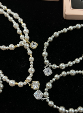 方~气泡珍珠项链 2色