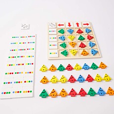 Сортеры 感统训练器材手部精细动作蒙氏教具方向颜色认知蒙特梭利早教玩具