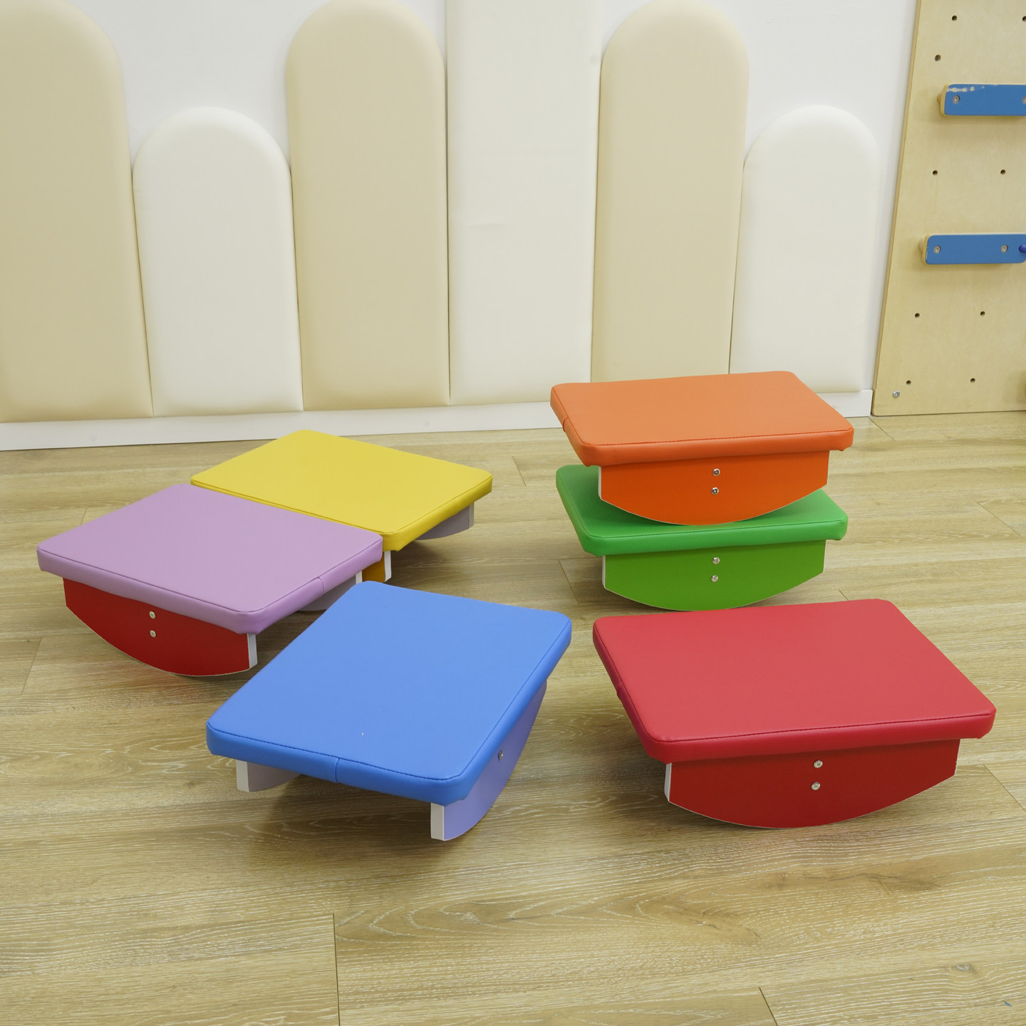 Soft package balance table kindergarten children's sensory training equipment home physical fitness rocking board toys