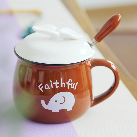 创意zakka简约早餐牛奶杯彩色大肚陶瓷喝水杯马克杯logo定制