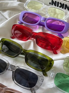 原宿长方形眼镜嘻哈蹦迪