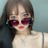 Квадратные брендовые солнцезащитные очки на солнечной энергии, коллекция 2021, популярно в интернете, изысканный стиль