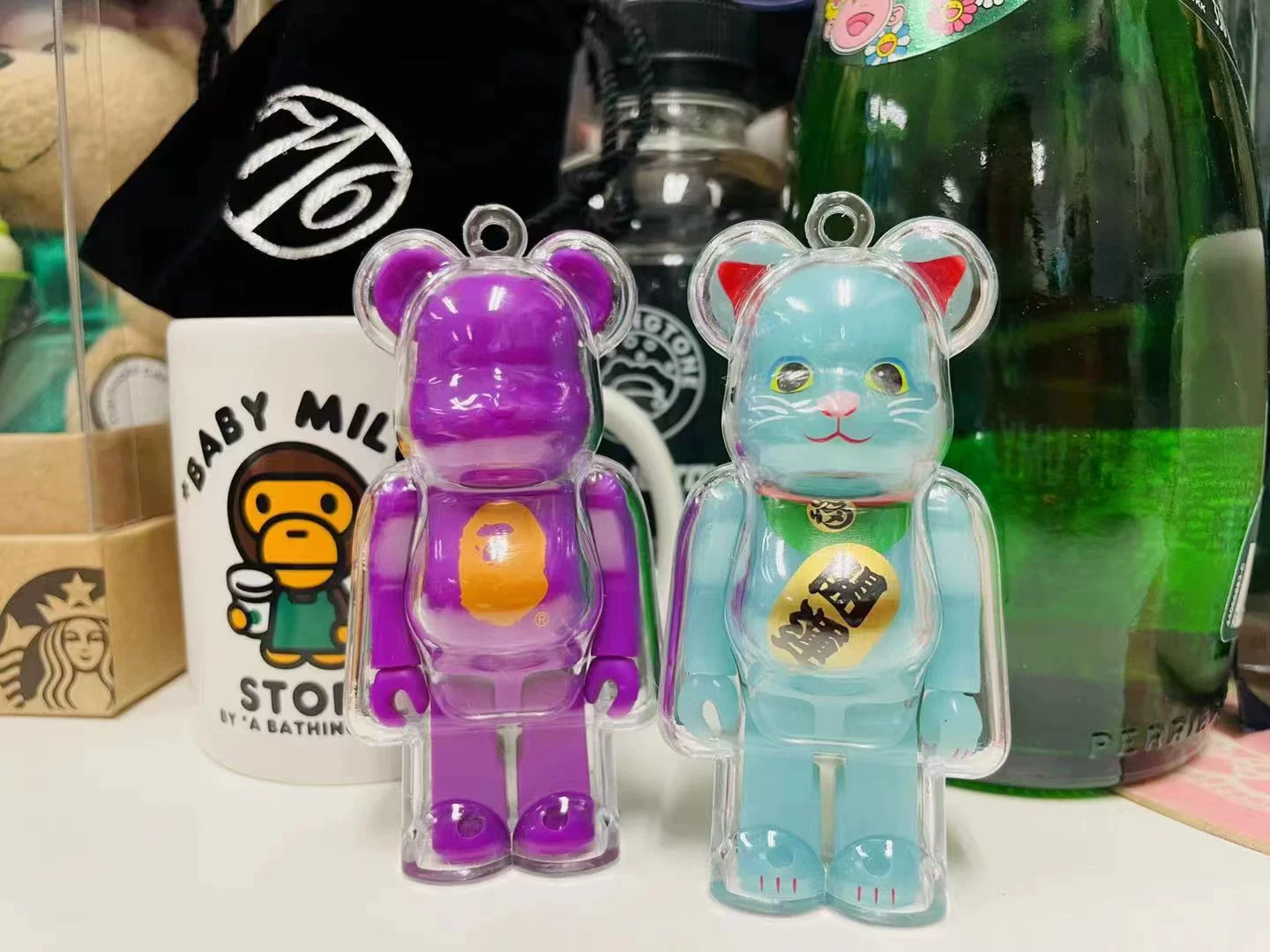 Подходящая для bearbrick магнитная защитная оболочка 400% прозрачная 100 строительных блоков медвежья форма дисплей-бокс, ключница-барсук