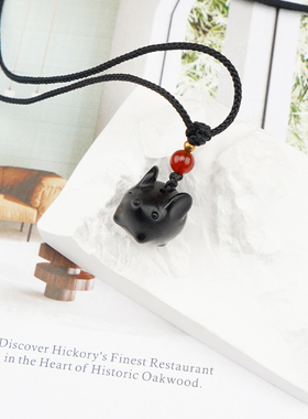 隐山手工老鼠吊坠转运生肖情侣