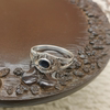 Vintage medieval European return 925 silver cordierite ring No. 22